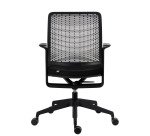 Sedia da ufficio Willo con braccioli fissi verde