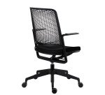 Sedia da ufficio Willo con braccioli fissi verde