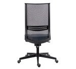 Chaise de bureau August tissu et maille - mécanisme Synchrone + réglage profondeur d’assise -  support lombaire - pieds noir