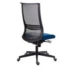 Chaise de bureau August tissu et maille - mécanisme Synchrone + réglage profondeur d’assise -  support lombaire - pieds noir