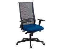 Chaise de bureau August- dossier maille - mécanisme synchrone - avec accoudoirs 3D
