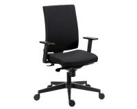 Bürostuhl Difesa Stoff - hohe Rückenlehne - Synchronmechanismus + Sitztiefenverstellung - schwarze Füße