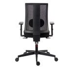 Chaise de bureau Navigo dossier maille noir - Accoudoirs 3D