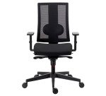 Chaise de bureau Navigo dossier maille noir - Accoudoirs 3D