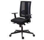 Chaise de bureau Navigo dossier maille noir - Accoudoirs 3D