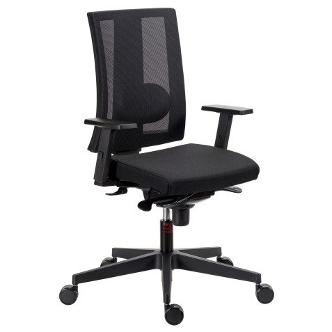 Silla de oficina Difesa malla - con reposabrazos - mecanismo sincronizado y traslación asiento
