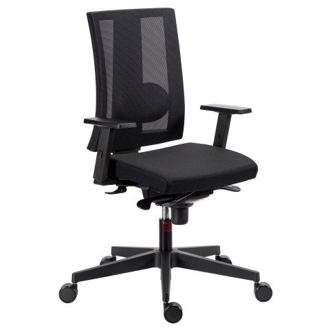 Silla de oficina Difesa malla - con reposabrazos - mecanismo sincronizado y traslación asiento
