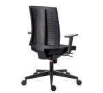 Chaise de bureau Navigo dossier tissu noir - Accoudoirs 1D