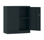 Metallic cabinet with swinging doors Union H 107 cm anthracite/anthracite doors