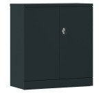 Metallic cabinet with swinging doors Union H 107 cm anthracite/anthracite doors
