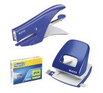 Leitz NeXXt Metal 2 Hole Punch 5008 30 Sheets Blue