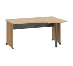 Bureau compact retour à droite L 160 cm piètement plein bois - Jazz