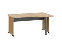 Bureau compact retour à droite L 160 cm piètement plein bois - Jazz