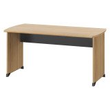 Scrivania dritta L140 cm quercia  gambe piene Quarta Plus