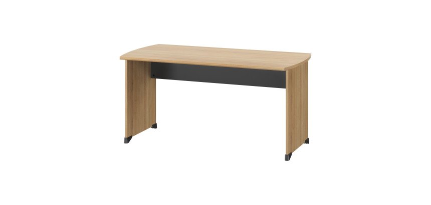 Bureau droit L 140 x P 80 cm piètement plein bois - Jazz
