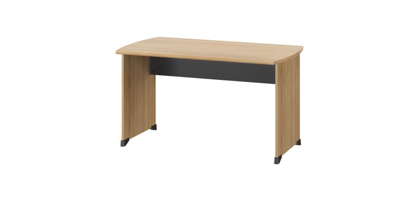 Bureau droit L 120 x P 80 cm piètement plein bois - Jazz