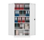 Armoire Métal blanc portes battantes Union H 195 cm