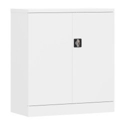 Armoire Métal blanc Portes battantes Union H 107 cm