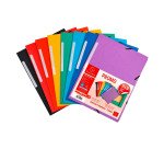 Chemise à élastique 3 rabats carte recyclée Exacompta 24 x 32 cm, Pack de 7 + 3, couleurs assorties
