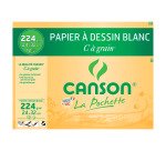Papier à dessin 'C' à grain, A4, 224 g/m2, blanc