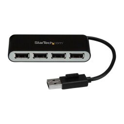 Hub USB 2.0 portable à 4 ports avec câble intégré StarTech