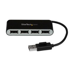 Hub USB 2.0 portable à 4 ports avec câble intégré StarTech