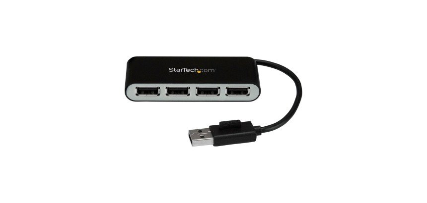 Hub USB 2.0 portable à 4 ports avec câble intégré StarTech