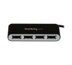 StarTech.com Hub USB 2.0 portatile a 4 porte con cavo integrato - Perno e Concentratore USB compatto - Mini Hub USB2.0