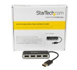 Hub USB 2.0 portable à 4 ports avec câble intégré StarTech