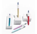 Stylo bille Bic 4 couleurs Shine rétractable pointe 1 mm - écriture moyenne
