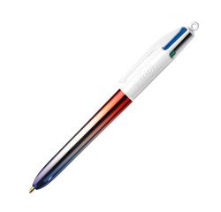 Stylo bille Bic 4 couleurs Gradient rétractable pointe 1 mm - écriture moyenne