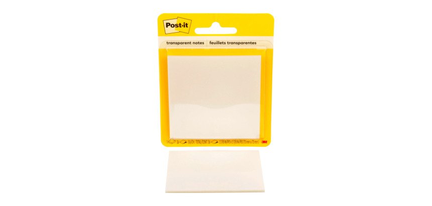 Notes repositionnables transparentes Post-it - Bloc de 36 feuilles