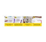 Notes repositionnables transparentes Post-it - Bloc de 36 feuilles