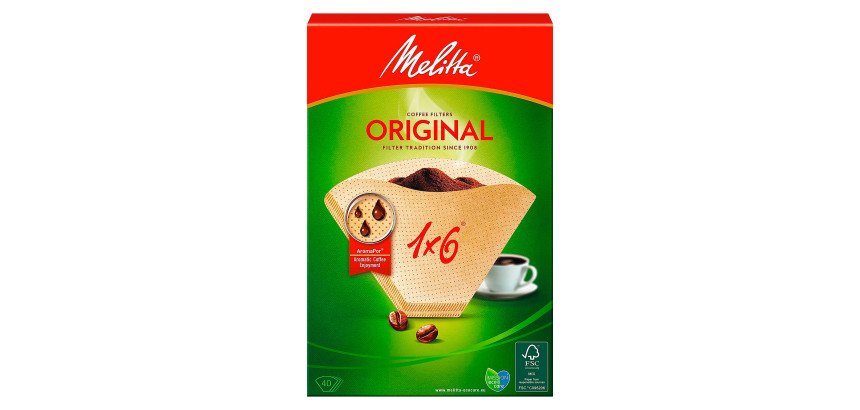 Filtre à café Melitta Original "1 x 6", brun - Boîte de 40