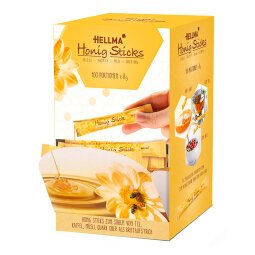 Miel de fleurs Hellma - Boîte distributrice de 100 sticks