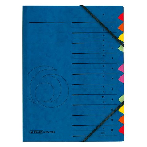 Trieur carte Herlitz Easy Orga 12 divisions, bleu