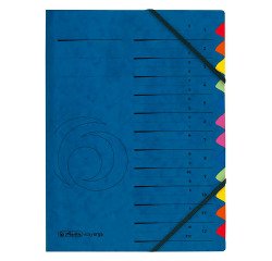 Trieur carte Herlitz Easy Orga 12 divisions, bleu