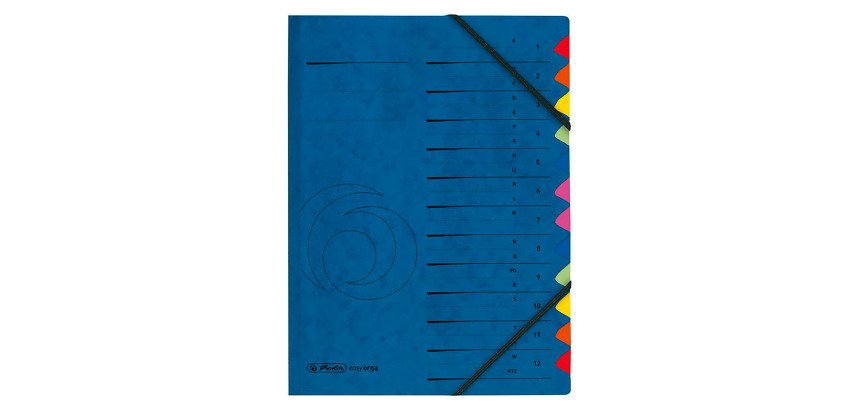 Trieur carte Herlitz Easy Orga 12 divisions, bleu