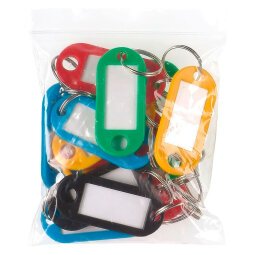 Porte-clés couleurs vives assorties - Sachet de 20