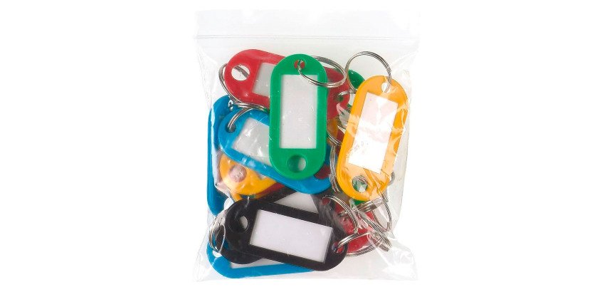 Porte-clés couleurs vives assorties - Sachet de 20