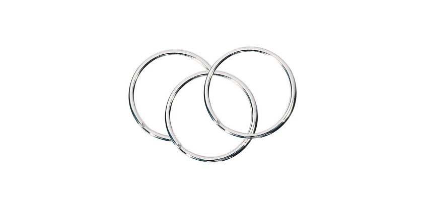 Anneaux porte-clés en acier Ø 20 mm - Sachet de 100