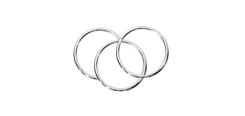 Anneaux porte-clés en acier Ø 20 mm - Sachet de 100