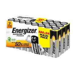 Pilas alcalinas AAA Energizer Power - Paquete de 24 LR03