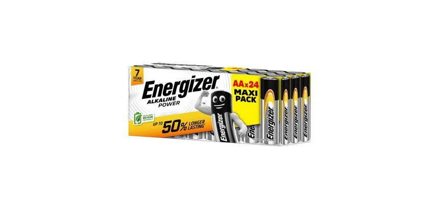 Pile alcaline Energizer Power AA - Pack de 24 LR06