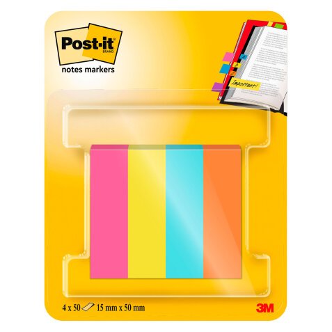 Marque-pages papier repositionnable couleurs Poptimistic Post-it - distributeur de 200 feuilles