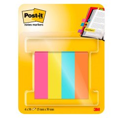 Bladwijzer van gekleurd papier, verwijderbaar, Poptimistische Post-it - distributeur van 200 vellen