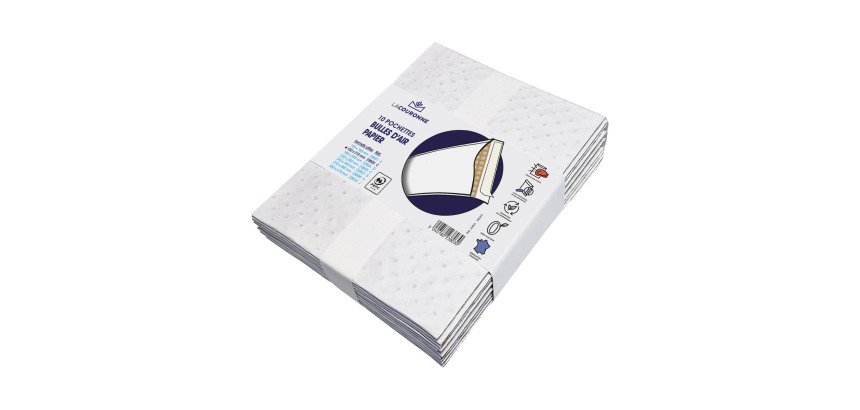 Pochette à bulles papier kraft blanc 150 X 215 La Couronne  - Lot de 10