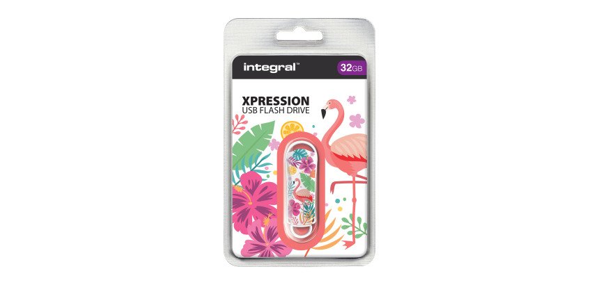 Clé USB-A 32 Go Intégral Flamingo Xpression