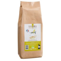 Café en grains Terramoka Arthur Bio 80 % Arabica, 20 % Robusta - paquet de 500 g