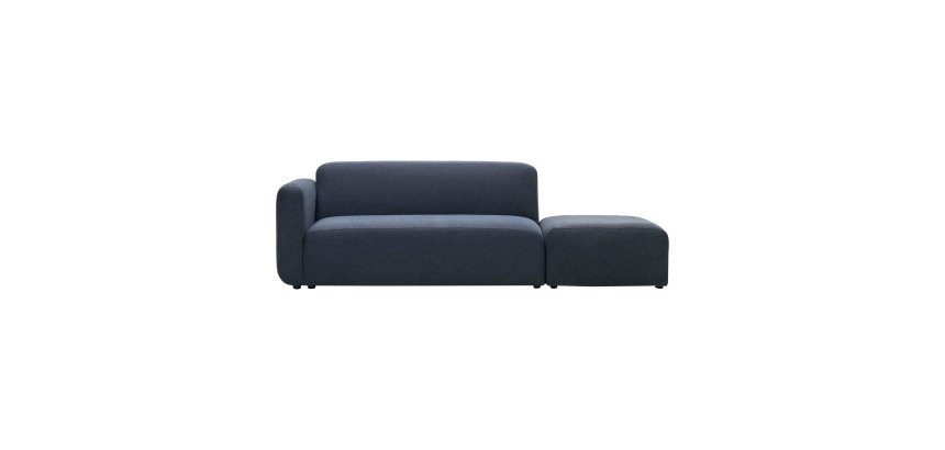 Sofa Neom 2-Sitzer modular mit blauem Endstück 244 cm